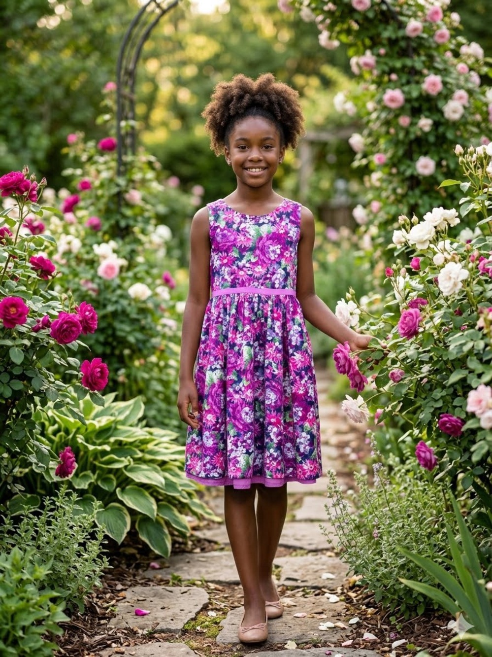 Gymboree Girls Purple Wildflower Floral Dress Size 12